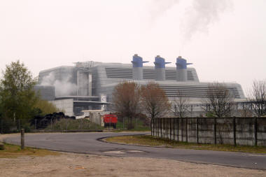 Waste incinerator/generating station, Rouen. Copyright Bill Barksfield 2010