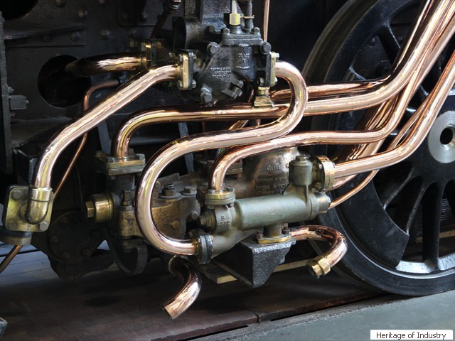 Valvegear on "Evening Star" the last steam locomotive built for British Railways